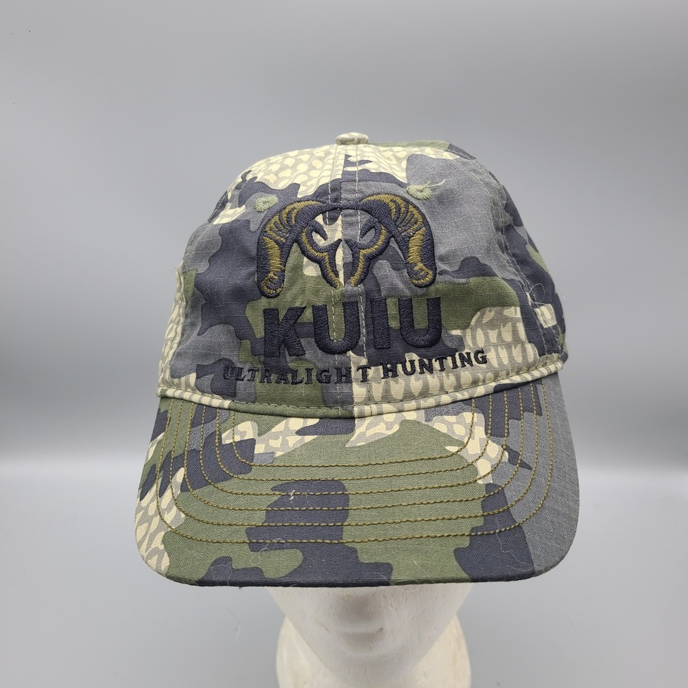 Kuiu Ultralight Hunting Hat Verde Camo Nylon Ripstop Adjustable Baseball Cap